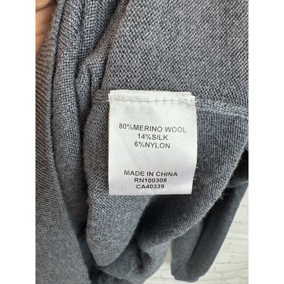 PETER MILLAR mens gray merino wool silk 1/3 zip knit sweater pullover size XXL - Picture 10 of 12